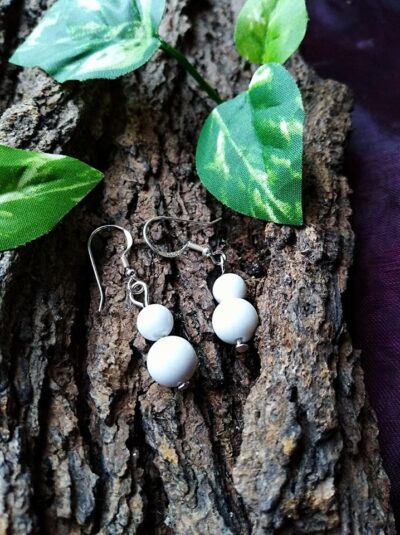 Boucles d’oreilles en Howlite