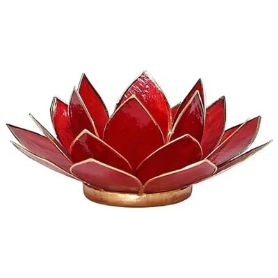 Eclairage Lotus 1° Chakra rouge & or