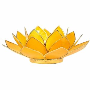 Eclairage ambiance Lotus 3° Chakra jaune & or