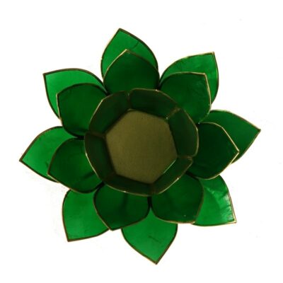 Eclairage Lotus 4° Chakra vert & or