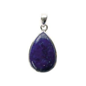 Pendentif Lapis Lazuli Argent 925 Forme goutte Grand modèle