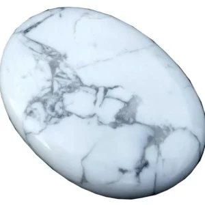 Galet Howlite – Pièce de 3 x 5 cm