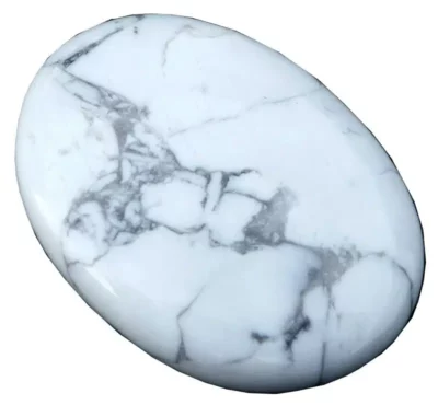 Galet Howlite – Pièce de 3 x 5 cm