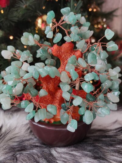 Arbre porte bonheur Aventurine et résine – rond